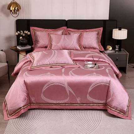 91家纺网 家纺一手货源 找家纺 （总）小时代家纺 2023新款纯棉贡缎提花夹棉床盖四件套