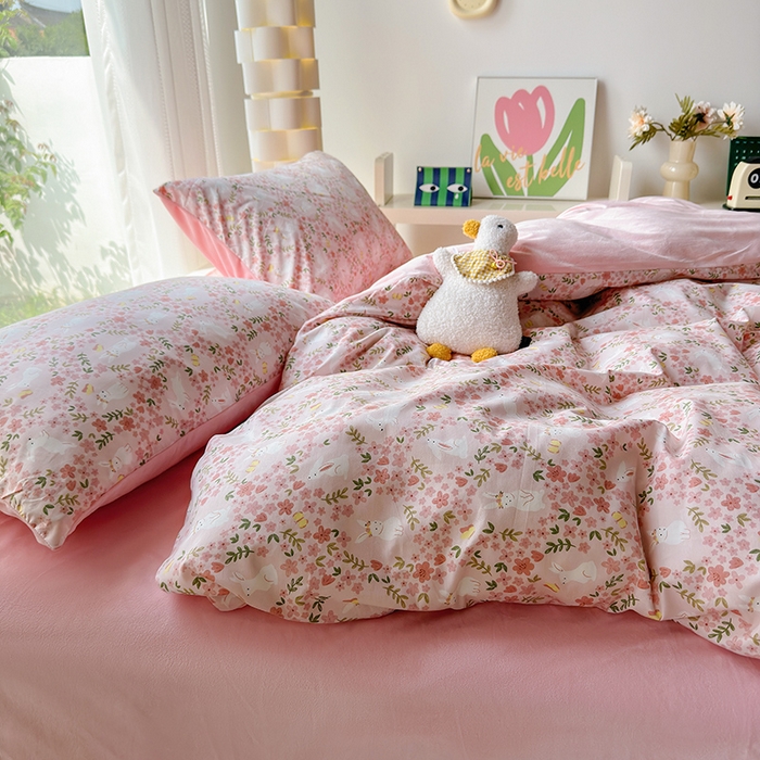 91家纺网 家纺一手货源 找家纺 怡家居 2023新款秋冬亲肤舒适棉加绒四件套 恋语