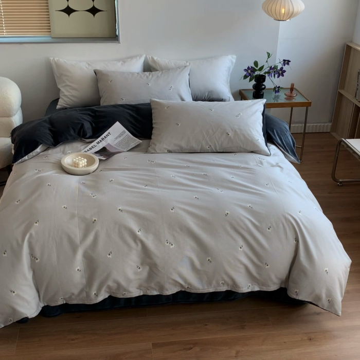 91家纺网 家纺一手货源 找家纺 怡家居 2023新款秋冬亲肤舒适棉加绒四件套 可心