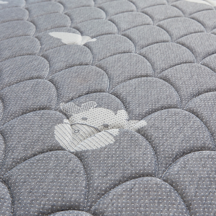 91家纺网 家纺一手货源 找家纺 锦丝钰床垫 2023乳胶记忆海绵床垫 立体小牛灰色