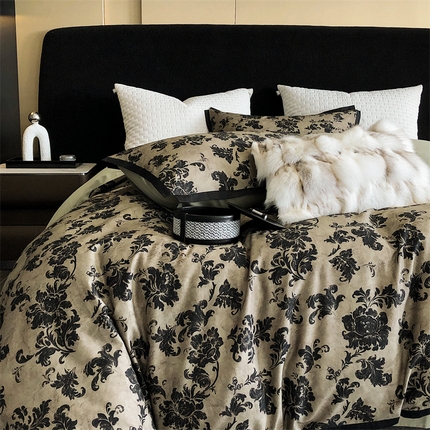 涞澳 2023新款全棉磨绒印花四件套 花萝