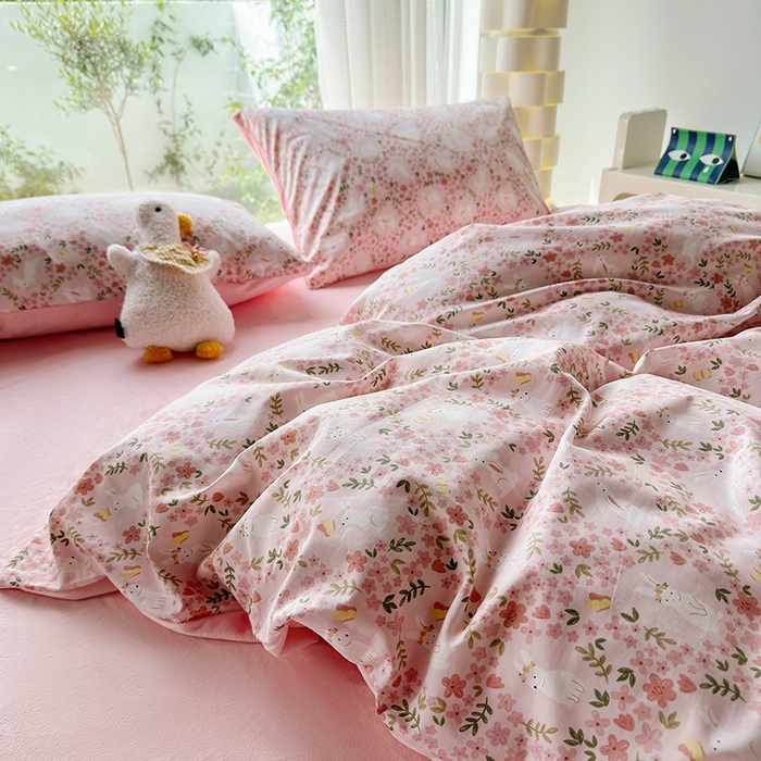 91家纺网 家纺一手货源 找家纺 怡家居 2023新款秋冬亲肤舒适棉加绒四件套 恋语