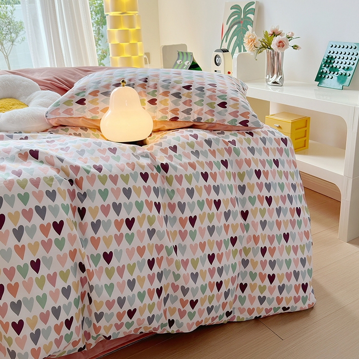 91家纺网 家纺一手货源 找家纺 怡家居 2023新款秋冬亲肤舒适棉加绒四件套 心动