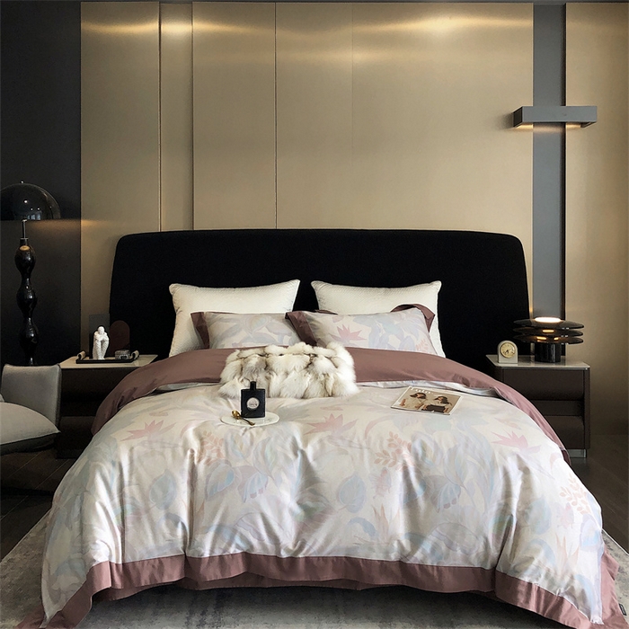 91家纺网 家纺一手货源 找家纺 涞澳  2023新款100支全棉数码印花四件套 香颂