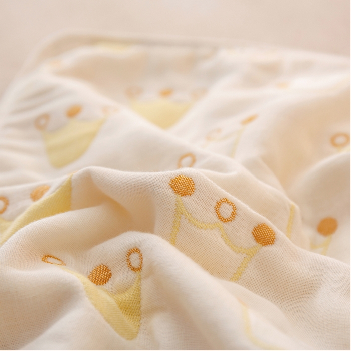 91家纺网 家纺一手货源 找家纺 2023全棉卡通六层纱布儿童枕套-朴尔 皇冠金-纱布枕套