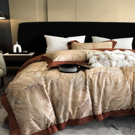 91家纺网 家纺一手货源 找家纺 （总）涞澳 2023新款全棉磨绒印花四件套