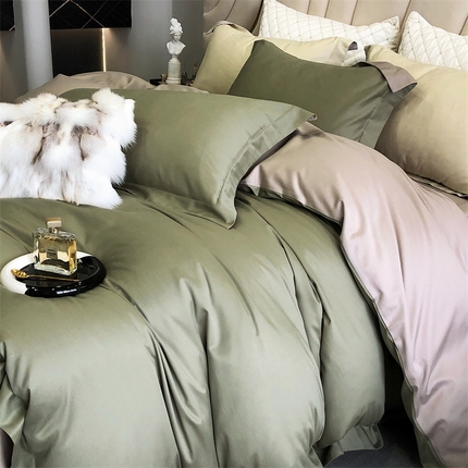 91家纺网 家纺一手货源 找家纺 涞澳 2023新款天丝棉磨毛四件套-简 简-芽绿