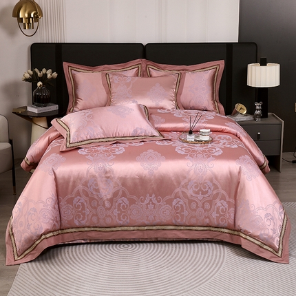 91家纺网 家纺一手货源 找家纺 （总）小时代家纺 2023新款纯棉贡缎提花夹棉床盖四件套