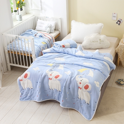 91家纺网 家纺一手货源 找家纺 （总）朴尔家纺-毛巾被 2023年全棉十层纱布加厚儿童盖被毛巾被