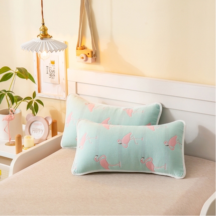 91家纺网 家纺一手货源 找家纺 （总）朴尔家纺-毛巾被 2023全棉卡通六层纱布儿童枕套-朴尔