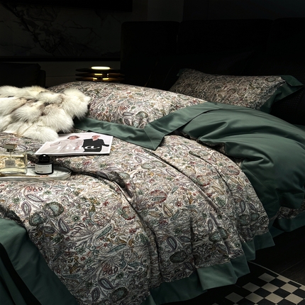 涞澳  2023新款100支全棉数码印花四件套 清梦