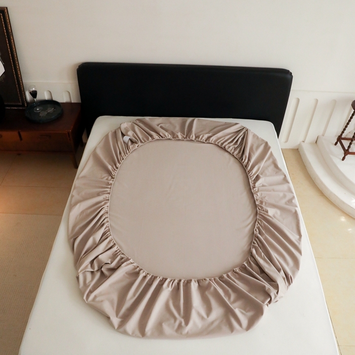 91家纺网 家纺一手货源 找家纺 （总）时光里 2023新款双拼纯色磨毛系列单品床笠