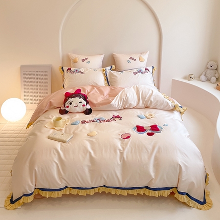 91家纺网 家纺一手货源 找家纺 （总）西西家居 2023新款100支全棉澳棉儿童卡通四件套