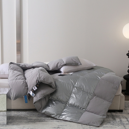 薇玛仕 2023新款80支全棉石墨烯95白鹅绒被 石墨烯-灰色