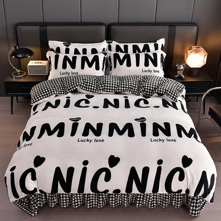 91家纺网 家纺一手货源 找家纺 （总）牵梦萦家纺 2025新款牛奶绒印花四件套系列