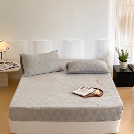 91家纺网 家纺一手货源 找家纺 （总）时光里 2023新款230g雕花绒单品床笠