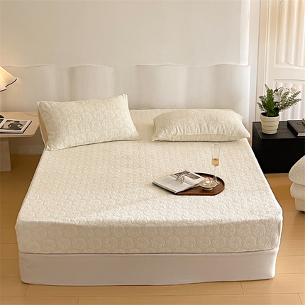 91家纺网 家纺一手货源 找家纺 （总）时光里 2023新款230g雕花绒单品床笠