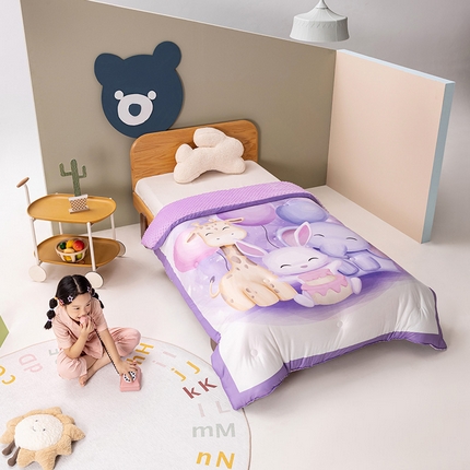 91家纺网 家纺一手货源 找家纺 艾佳宝贝 2023新款针织棉大版豆豆安抚被 生日派对