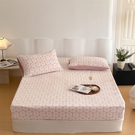 91家纺网 家纺一手货源 找家纺 （总）时光里 2023新款230g雕花绒单品床笠