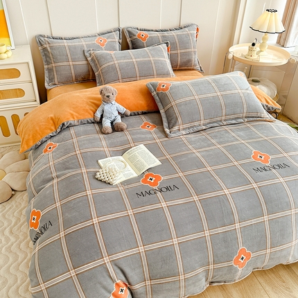 91家纺网 家纺一手货源 找家纺 （总）家贝爱 2023新款加厚牛奶绒四件套