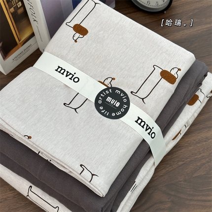 荣轩家居 2023新款全棉针织棉套件 哈瑞