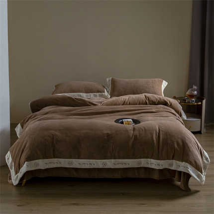 91家纺网 家纺一手货源 找家纺 23加厚轻奢皮草绒四件套牛奶绒珊瑚绒法兰绒婴儿绒兔毛绒床单被套床笠