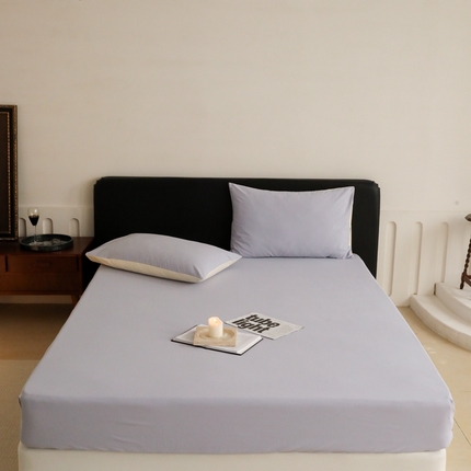 91家纺网 家纺一手货源 找家纺 （总）时光里 2023新款双拼纯色磨毛系列单品床笠