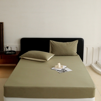 91家纺网 家纺一手货源 找家纺 （总）时光里 2023新款双拼纯色磨毛系列单品床笠