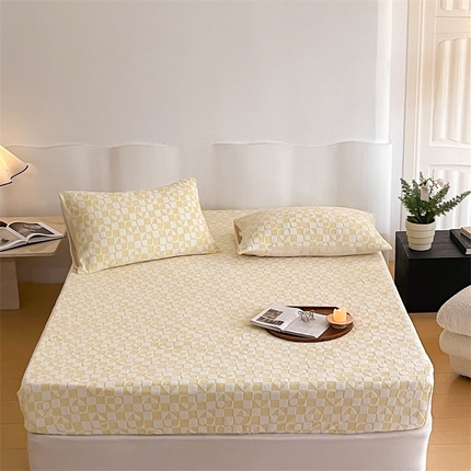 91家纺网 家纺一手货源 找家纺 （总）时光里 2023新款230g雕花绒单品床笠