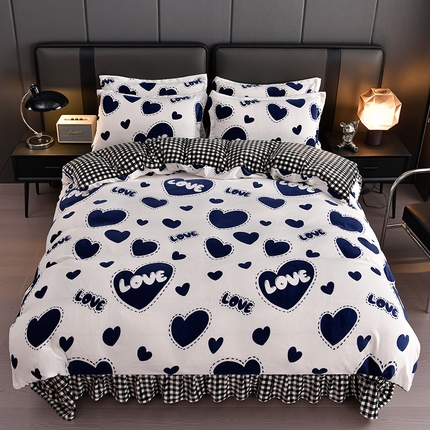 91家纺网 家纺一手货源 找家纺 （总）牵梦萦家纺 2025新款牛奶绒印花四件套系列