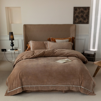 91家纺网 家纺一手货源 找家纺 23加厚轻奢皮草绒四件套牛奶绒珊瑚绒法兰绒婴儿绒兔毛绒床单被套床笠