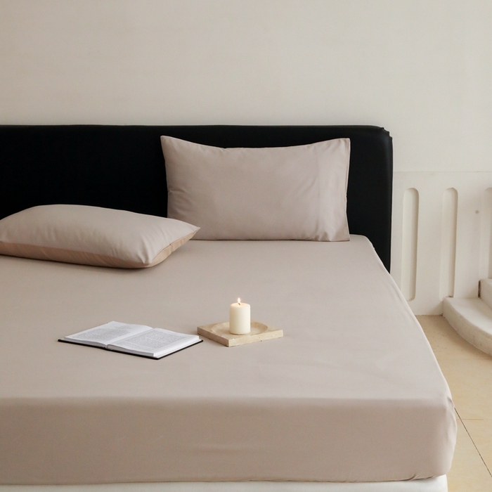 91家纺网 家纺一手货源 找家纺 （总）时光里 2023新款双拼纯色磨毛系列单品床笠