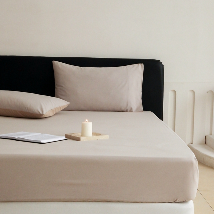 91家纺网 家纺一手货源 找家纺 （总）时光里 2023新款双拼纯色磨毛系列单品床笠