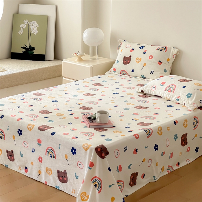 91家纺网 家纺一手货源 找家纺 （总）时光里 2023新款全消光加厚牛奶绒印花单品单床单