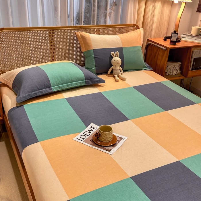 91家纺网 家纺一手货源 找家纺 丝芙妮家居（原乐视家纺） 2024新款全棉磨毛单品床笠 洛卡迪