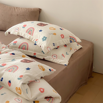 91家纺网 家纺一手货源 找家纺 时光里 2023新款全消光加厚牛奶绒印花单品单枕套 肖恩