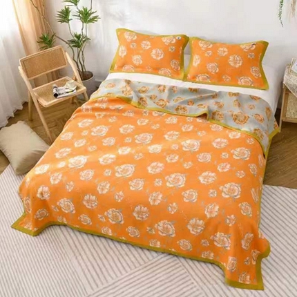 91家纺网 家纺一手货源 找家纺 （总）双梦毛巾 2023新款精梳纱四季多功能盖毯