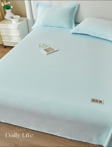 91家纺网 家纺一手货源 找家纺 艾佳 2025新款高克重加厚保暖牛奶绒床单 牛奶绒梦幻蓝