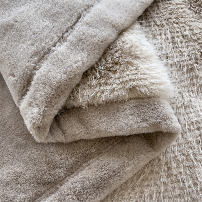 91家纺网 家纺一手货源 找家纺 凯轩毛毛毯毯子网销专供 2024新款公主貂仿皮草毛毯毯子终版 浅咖棕