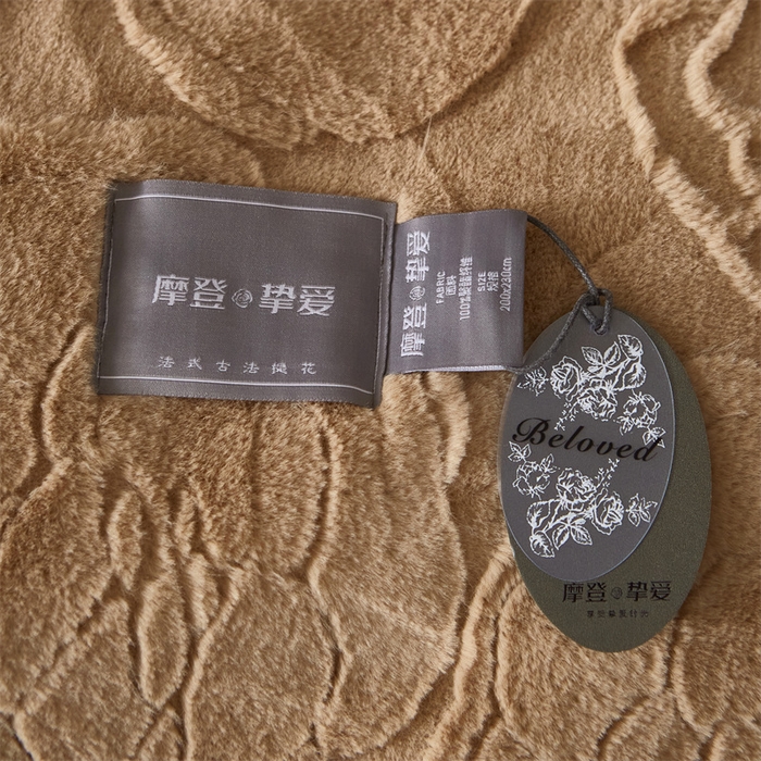 91家纺网 家纺一手货源 找家纺 凯轩毛毛毯毯子网销专供 23新款仿皮草提花毛毯毯子 恋爱驼