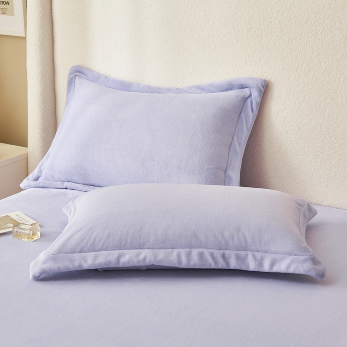 91家纺网 家纺一手货源 找家纺 艾佳 2025新款高克重加厚保暖牛奶绒床单 牛奶绒紫