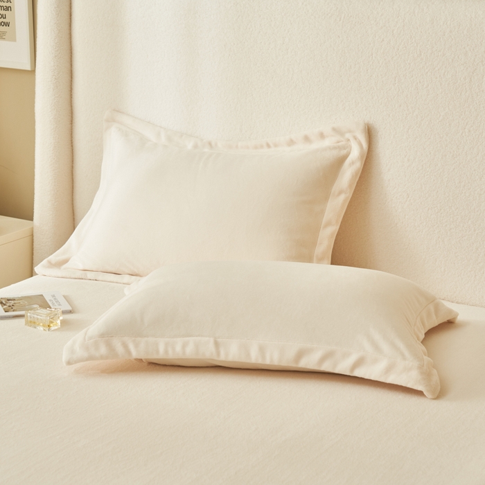 91家纺网 家纺一手货源 找家纺 艾佳 2025新款高克重加厚保暖牛奶绒床单 牛奶绒奶白