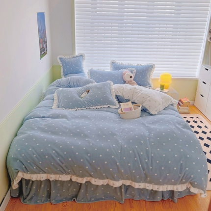 91家纺网 家纺一手货源 找家纺 （总）静家居 2024秋冬直播双面牛奶绒印花绒四件套 风格一