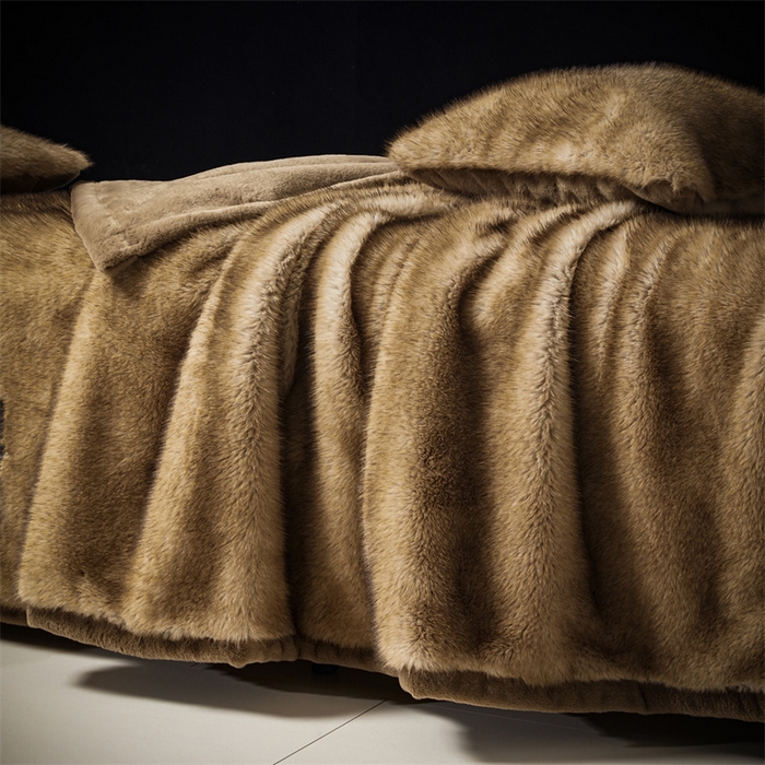 91家纺网 家纺一手货源 找家纺 （总）凯轩毛毛毯毯子网销专供 23新款仿金狐皮草毛毯毯子