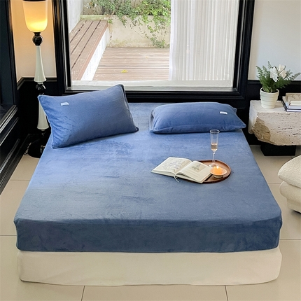 91家纺网 家纺一手货源 找家纺 （总）时光里 2023新款全消光华夫格绒-单床笠