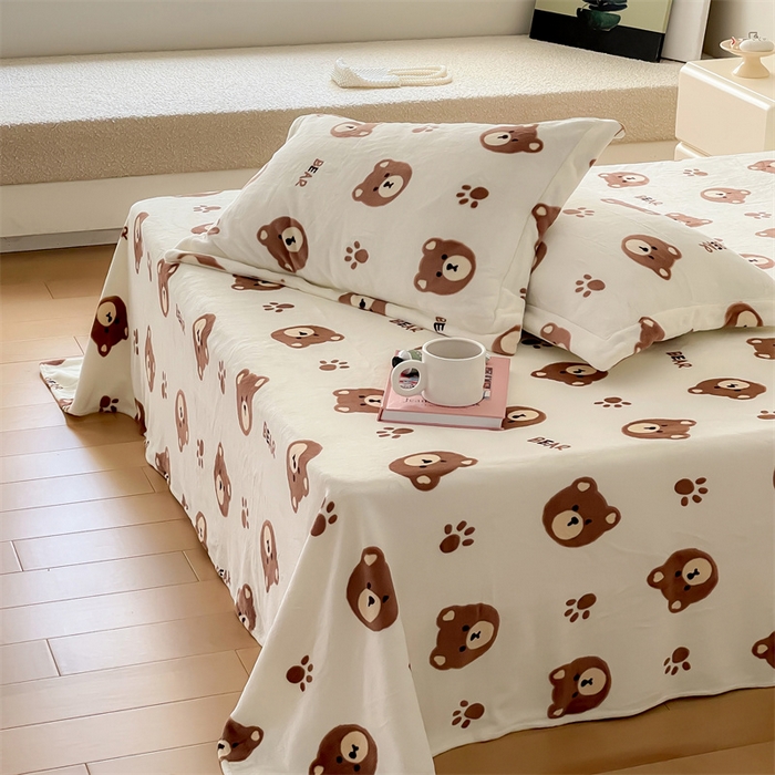 91家纺网 家纺一手货源 找家纺 （总）时光里 2023新款全消光加厚牛奶绒印花单品单枕套