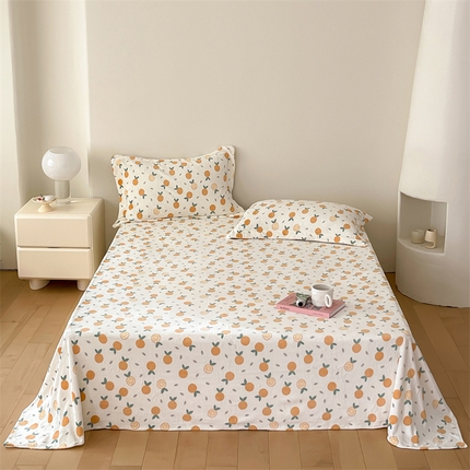 91家纺网 家纺一手货源 找家纺 （总）时光里 2023新款全消光加厚牛奶绒印花单品单床单