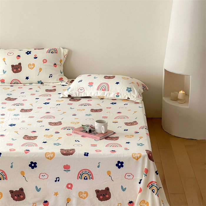 91家纺网 家纺一手货源 找家纺 （总）时光里 2023新款全消光加厚牛奶绒印花单品单床单