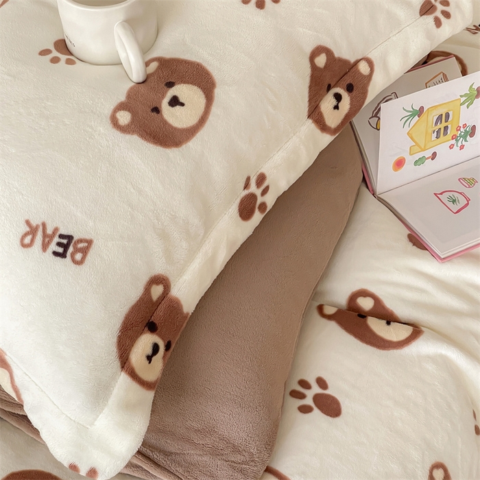 91家纺网 家纺一手货源 找家纺 （总）时光里 2023新款全消光加厚牛奶绒印花单品单枕套