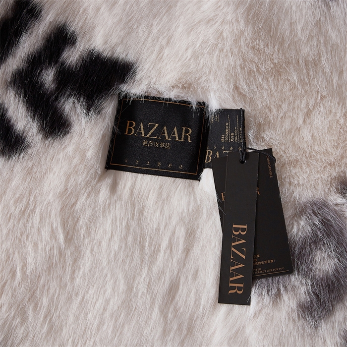 91家纺网 家纺一手货源 找家纺 凯轩毛毛毯毯子网销专供 23新款芭莎仿毛皮毛毯毯子 珍珠白